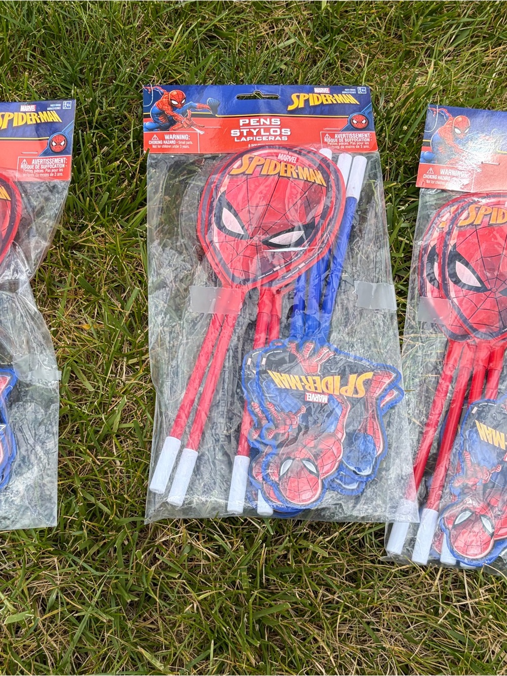 Spiderman Party Pens in Red and Blue - Pack of Themed Pens
